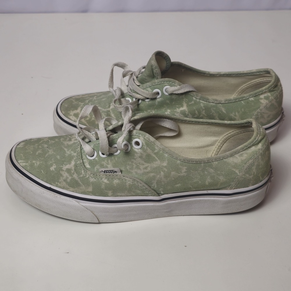 Vans‎ Women's Celadon Green/White Canvas Skate Shoes Size 8 US Tie-Dye Style